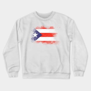 Puerto Rican watercolor flag Crewneck Sweatshirt